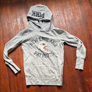 PINK Victoria's Secret New England Patriots Gray Hoodie